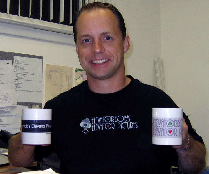  Tom Sybert and his mugs and T-shirt! 